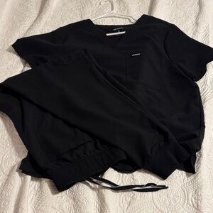 Jaanuu Classic Black Medical Scrubs